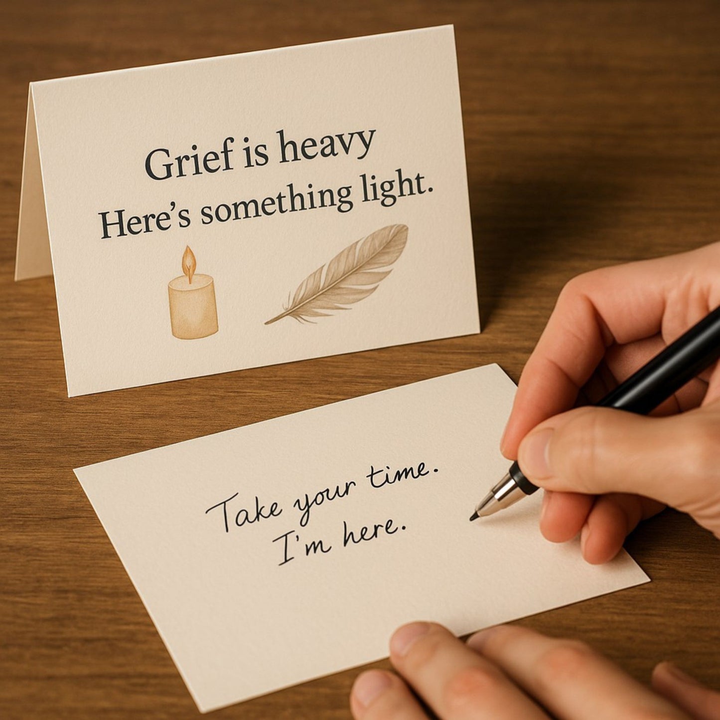 Grief Is Heavy – FREE Sympathy Notecard Add-On