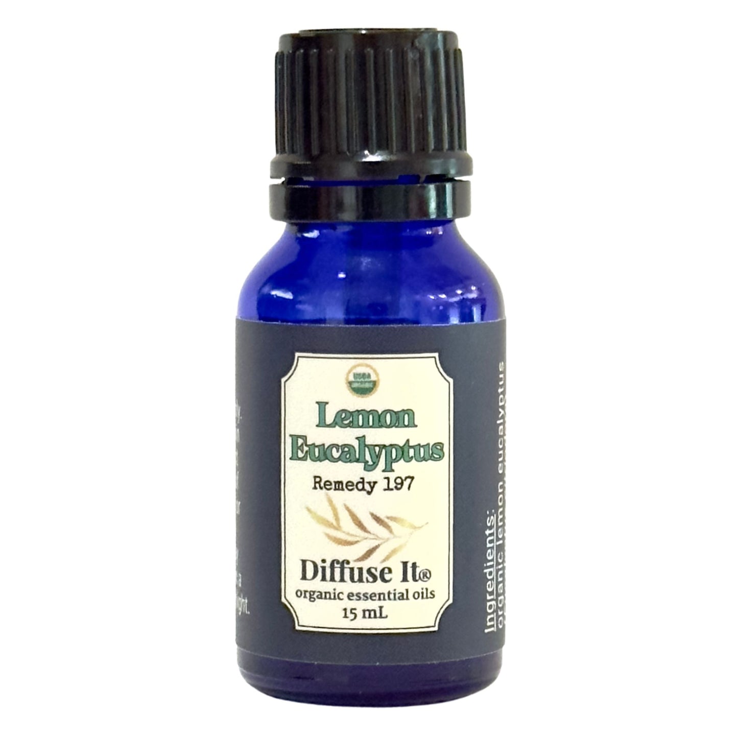 Organic Lemon Eucalyptus Essential Oil by Diffuse It® (15 mL)