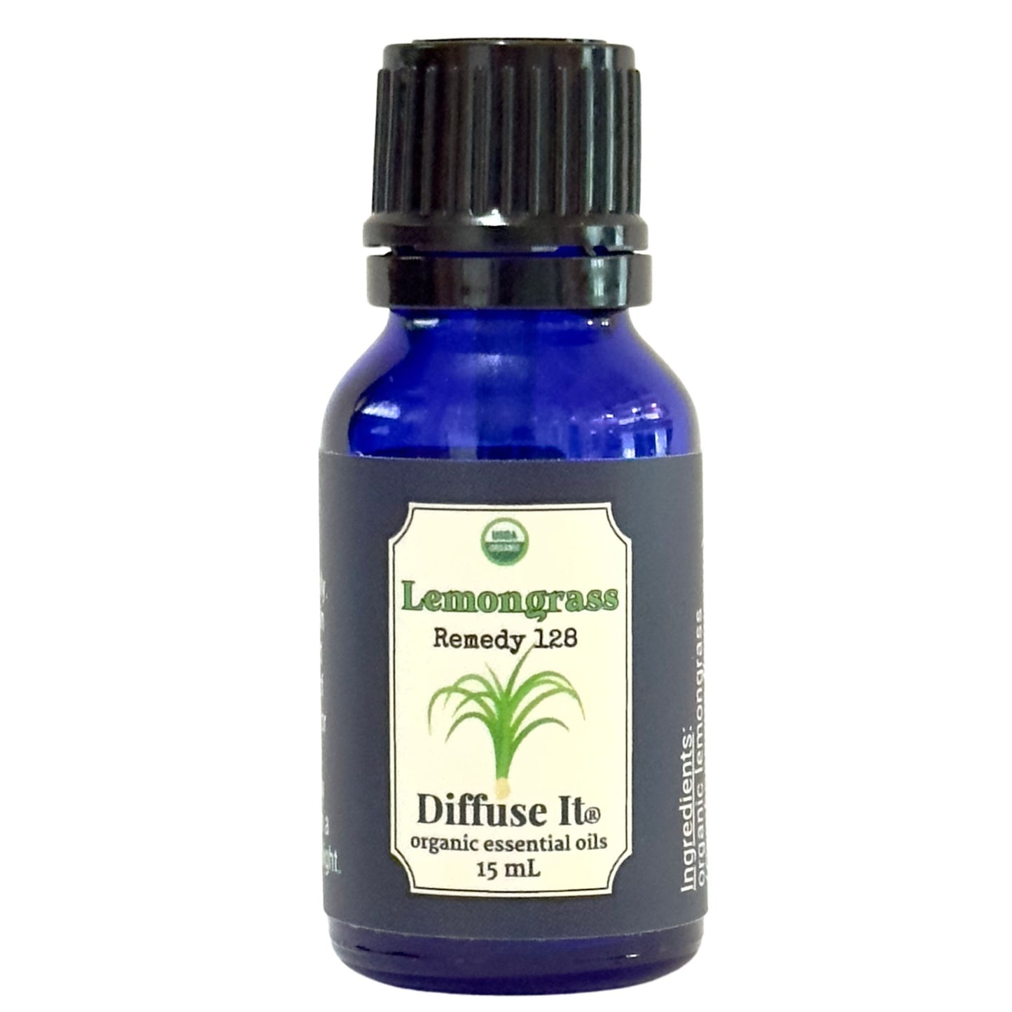 Organic Lemongrass Essential Oil by Diffuse It® (15 mL)