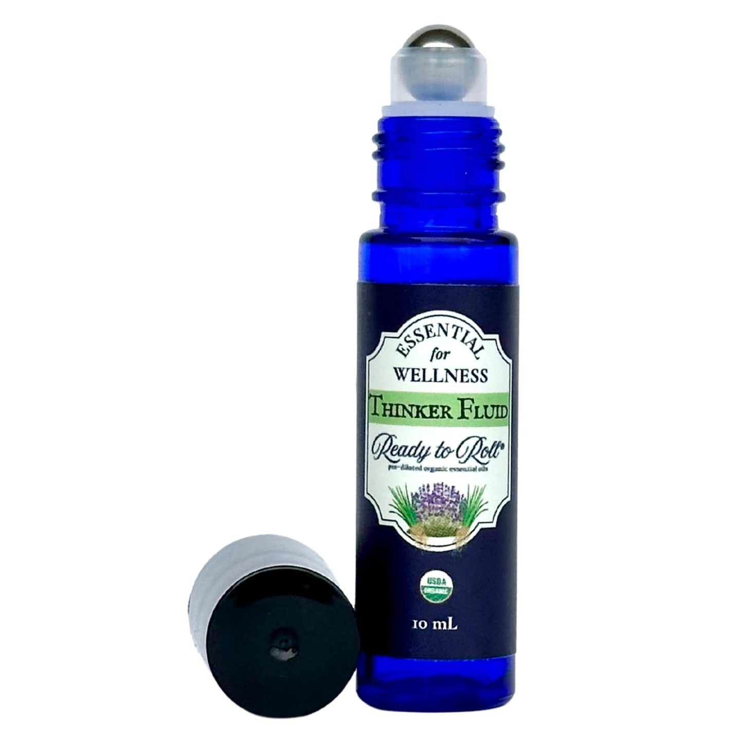 Thinker Fluid roll-on by Ready to Roll® – organic focus blend with lavender and vetiver