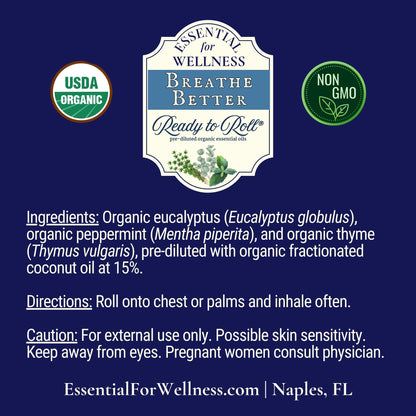 Breathe Better roll-on with eucalyptus and peppermint – Ready to Roll®