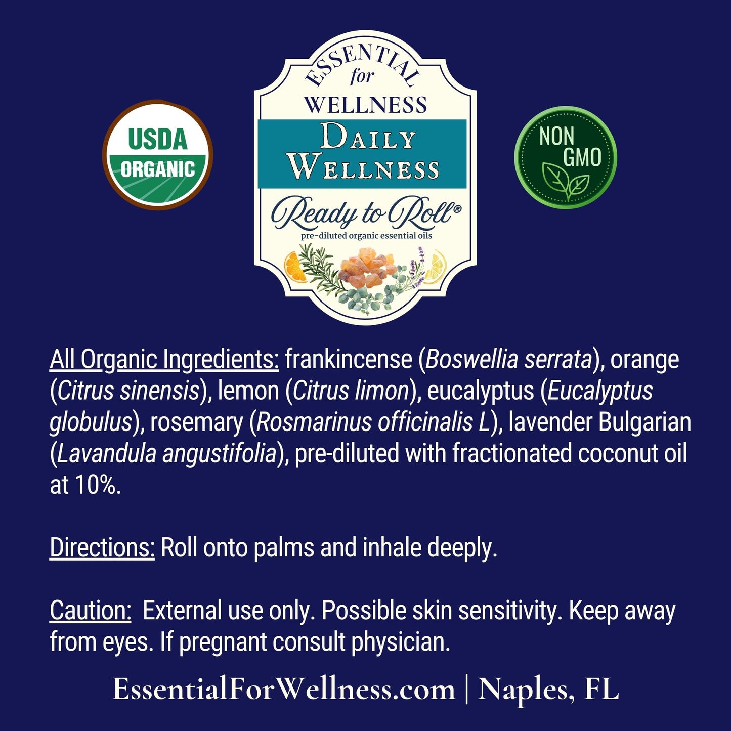 Daily Wellness immune support roll-on with citrus and rosemary – Ready to Roll®
