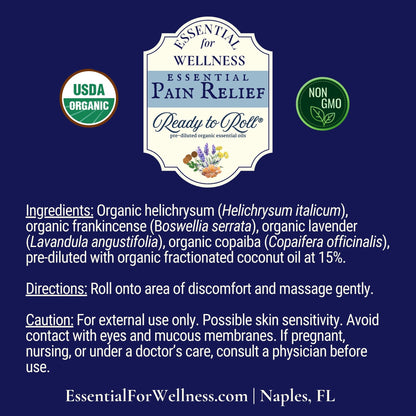 Essential Pain Relief roller with frankincense and helichrysum – Ready to Roll® at EssentialforWellness.com
