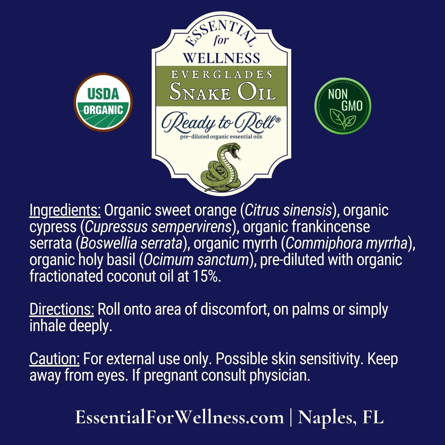 Everglades Snake Oil blend with myrrh and holy basil – Ready to Roll®