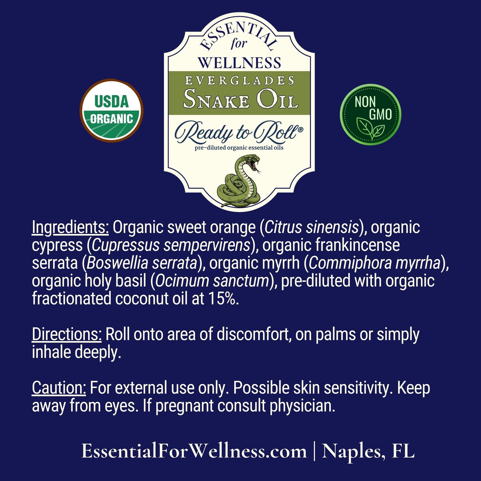 Everglades Snake Oil blend with myrrh and holy basil – Ready to Roll®