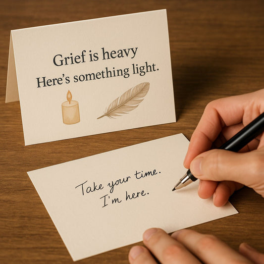 Grief Is Heavy – FREE Sympathy Notecard Add-On
