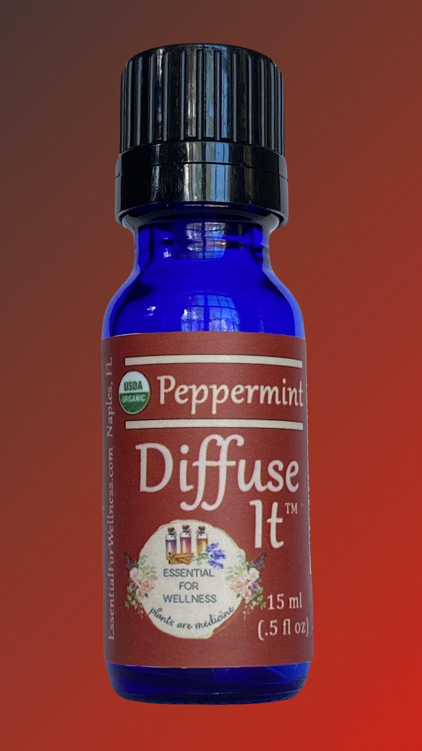 Organic Peppermint Essential Oil by Diffuse It™