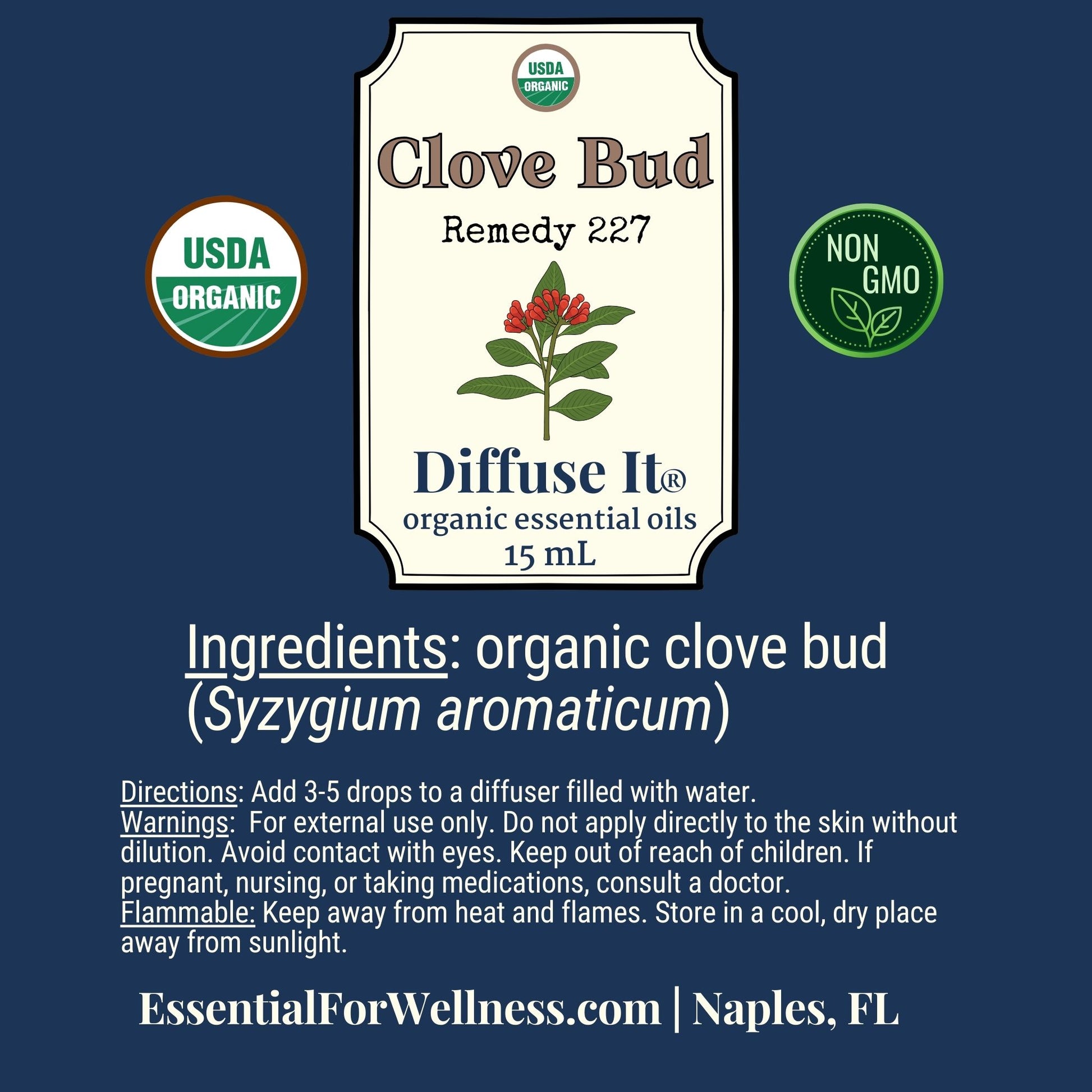Diffuse It® Clove Bud essential oil with warm, spicy aroma – Essential for Wellness