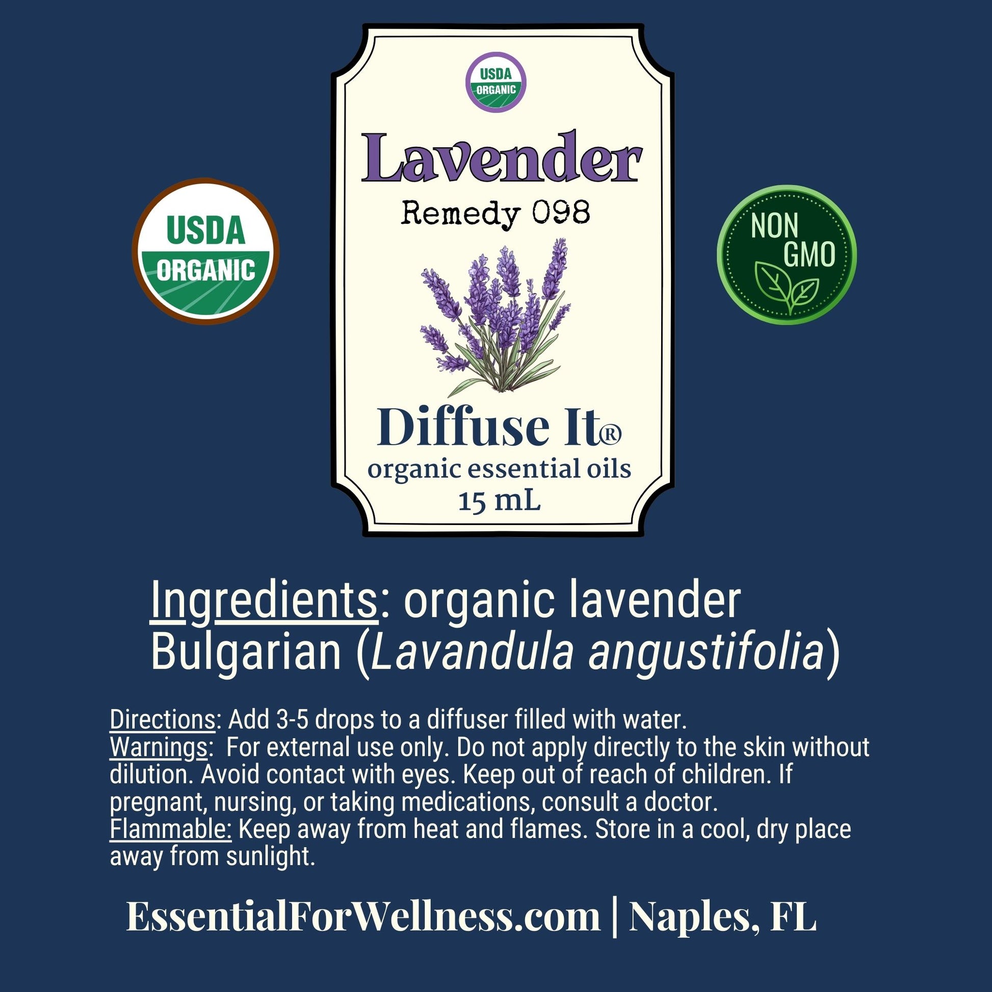 Diffuse It® Lavender (Bulgarian) essential oil for calming and floral relaxation – Essential for Wellness