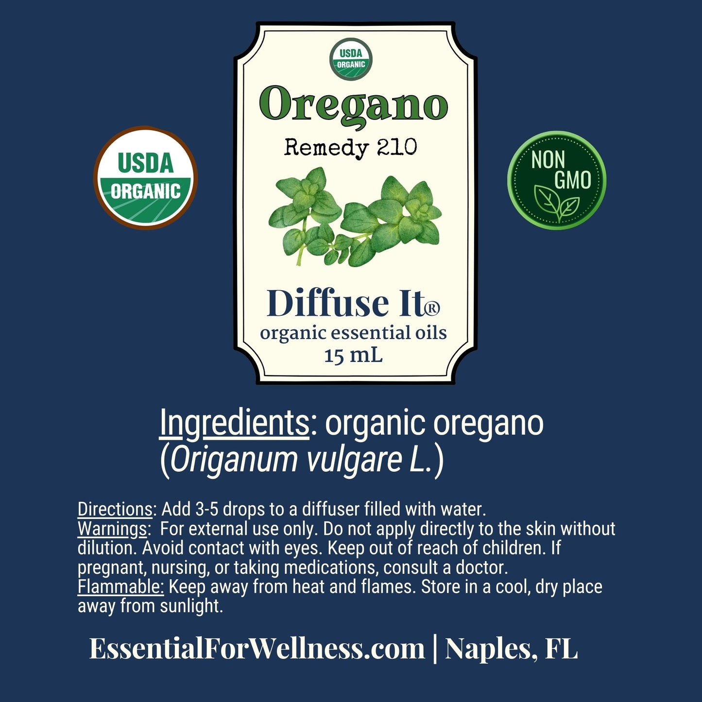 Diffuse It® Oregano essential oil with spicy, herbal intensity – Essential for Wellness