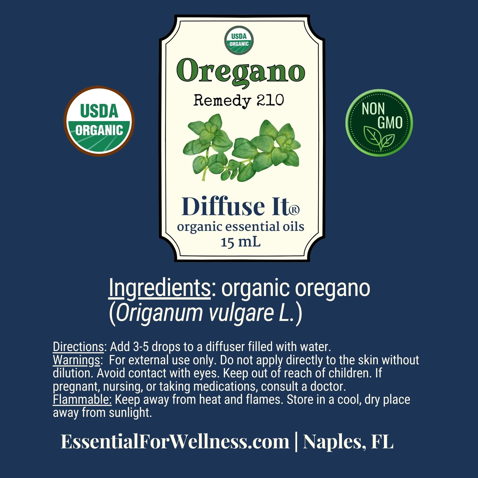 Diffuse It® Oregano essential oil with spicy, herbal intensity – Essential for Wellness