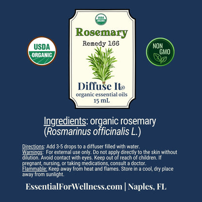 Diffuse It® Rosemary essential oil with herbal, clarifying aroma – Essential for Wellness