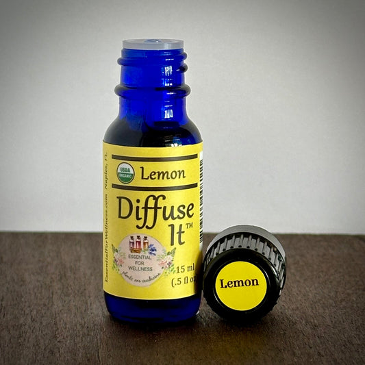 Organic Lemon Essential Oil by Diffuse It® (15 mL)