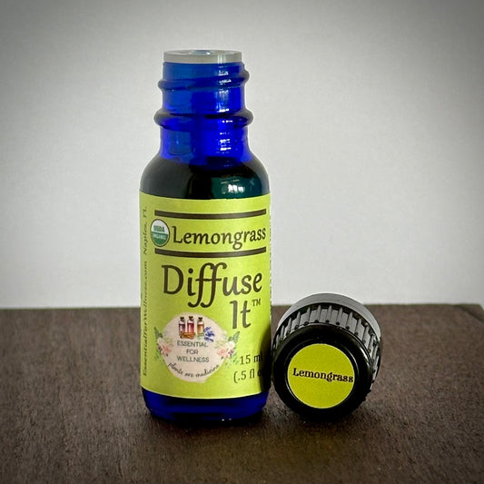 Organic Lemongrass Essential Oil by Diffuse It® (15 mL)