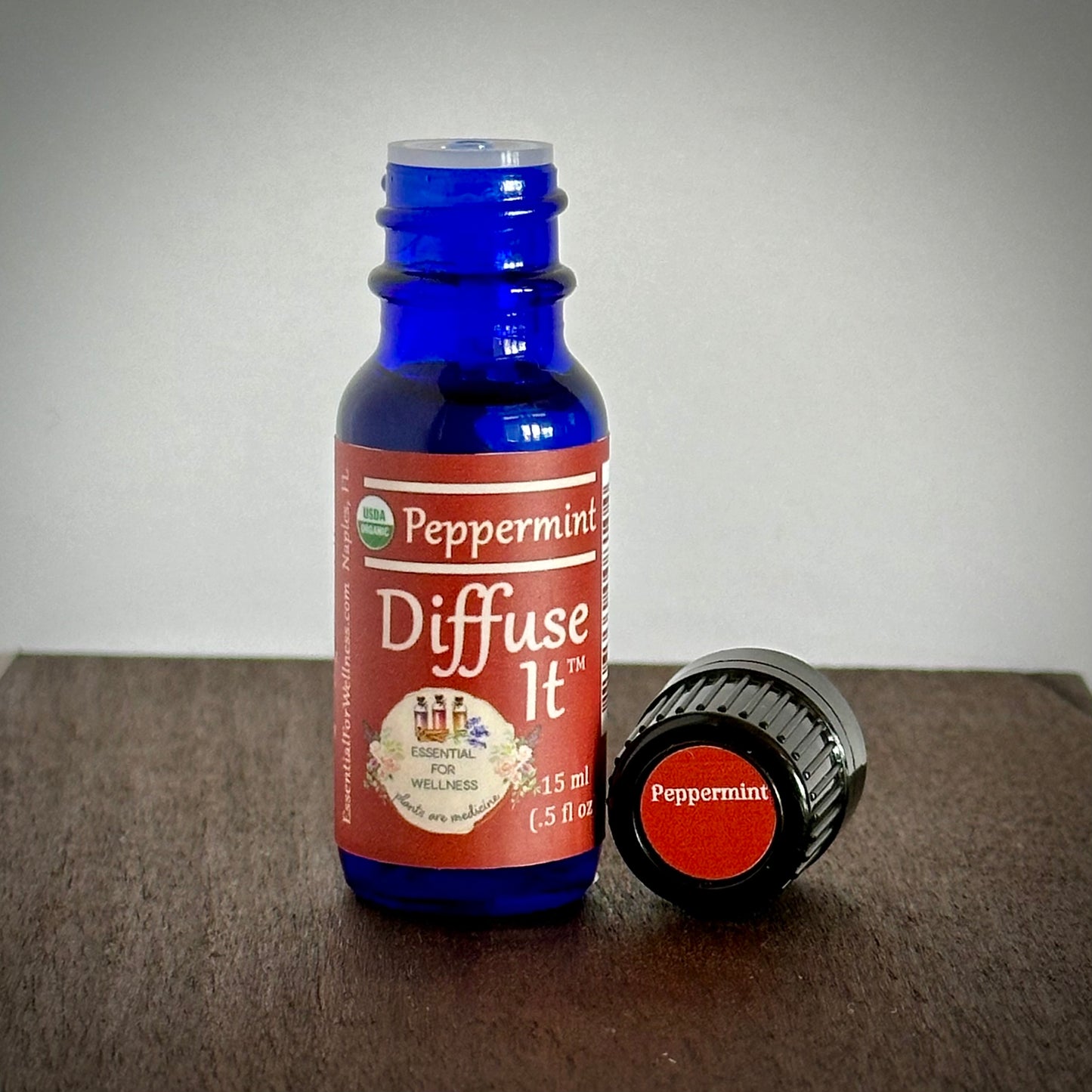 Organic Peppermint Essential Oil by Diffuse It® (15 mL)