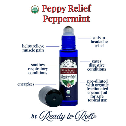 Ready to Roll Peppy Relief.jpg – organic essential oil roller blend infographic with benefits