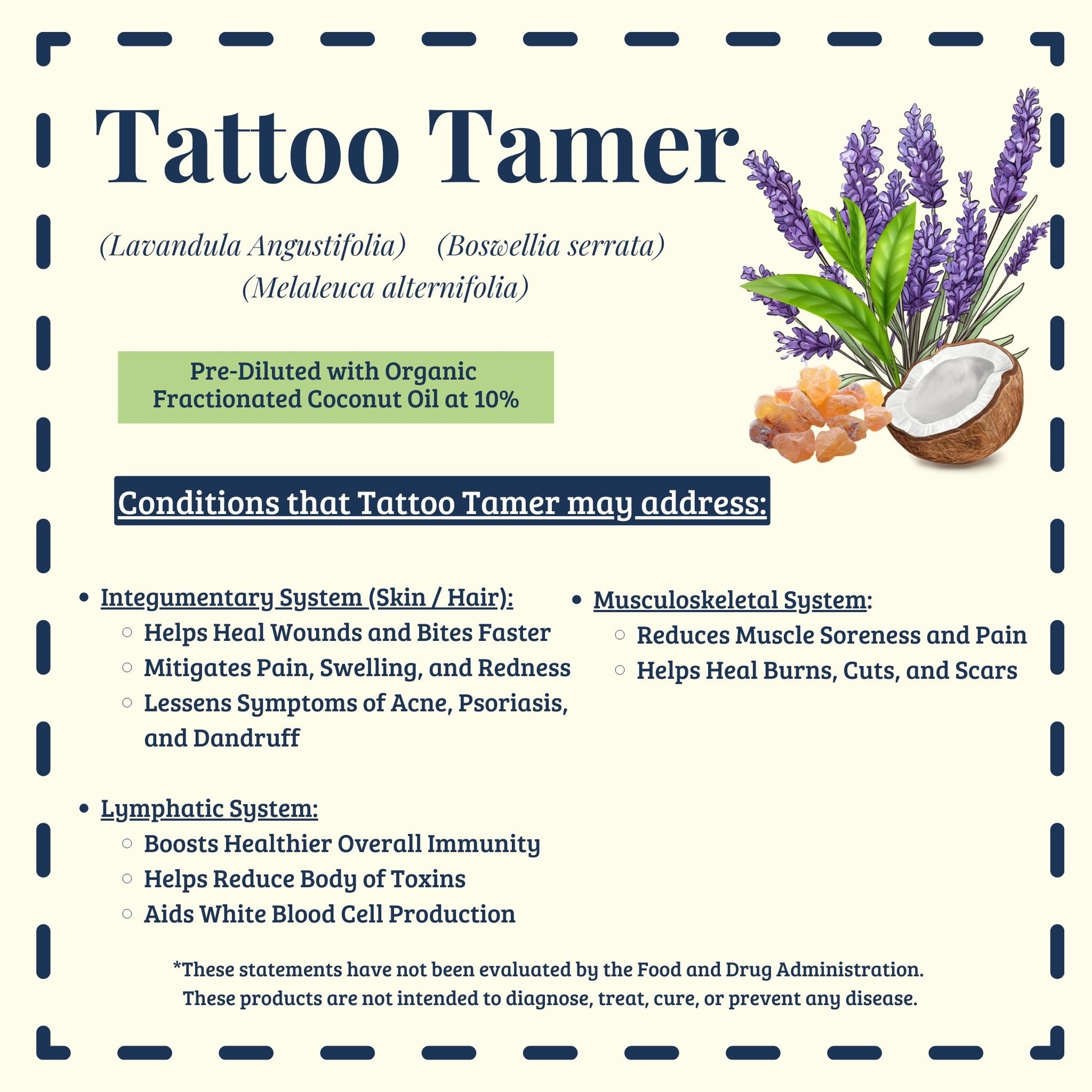 Tattoo Tamer essential oil blend traditional skin uses – Ready to Roll® by Essential for Wellness