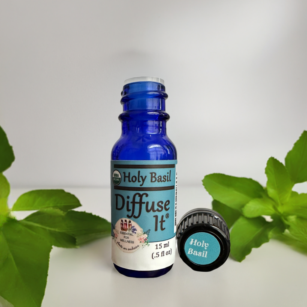 Organic Holy Basil Essential Oil by Diffuse It® (15 mL)