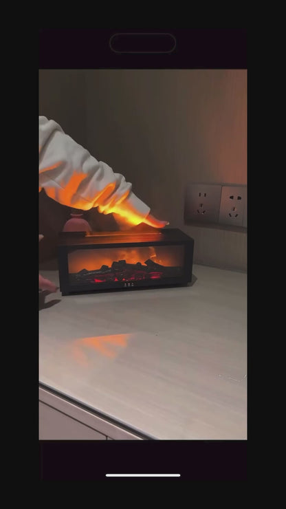 Fireplace Diffuser Video showing the numerous colors of flame from Essential for Wellness