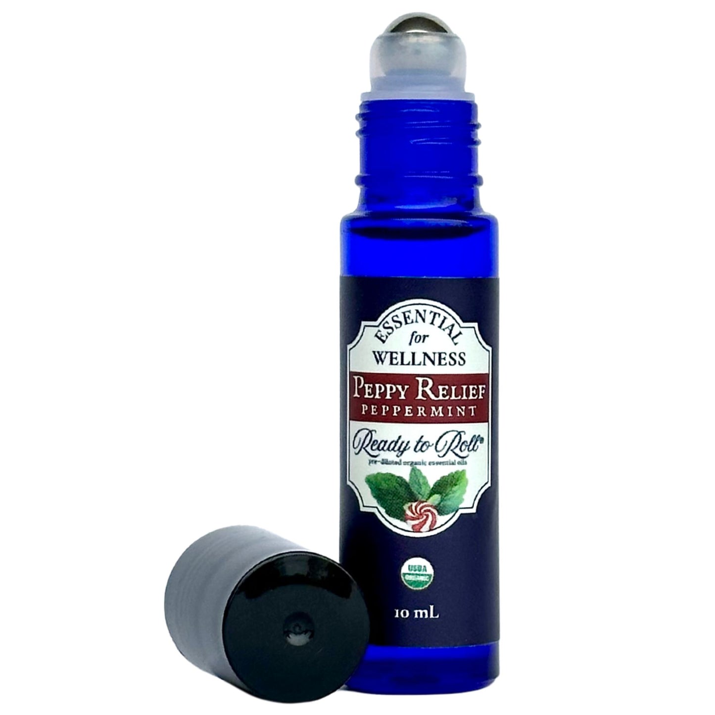 Peppy Relief peppermint roll-on by Ready to Roll® – organic blend for energy and tension